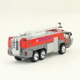 thumbnail image 7 of 1:50 Alloy Pull Back Airport Fire Truck Car Model Lights and Sounds, Red for Display and Play, 7 of 7