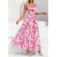 thumbnail image 4 of PRETTYGARDEN Women Strapless Maxi Dress Summer Floral Tube Top Ruched Beach Spring Wedding Guest Long Dresses, 4 of 10