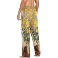 thumbnail image 5 of Flower Oil Painting Men's Pajama Pants Lightweight Sleepwear Bottom Lounge Pants, 5 of 6