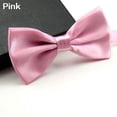 thumbnail image 1 of LEEYNEER Men Classic Solid Color Bowtie Necktie Tuxedo Wedding Party Adjustable, 1 of 7