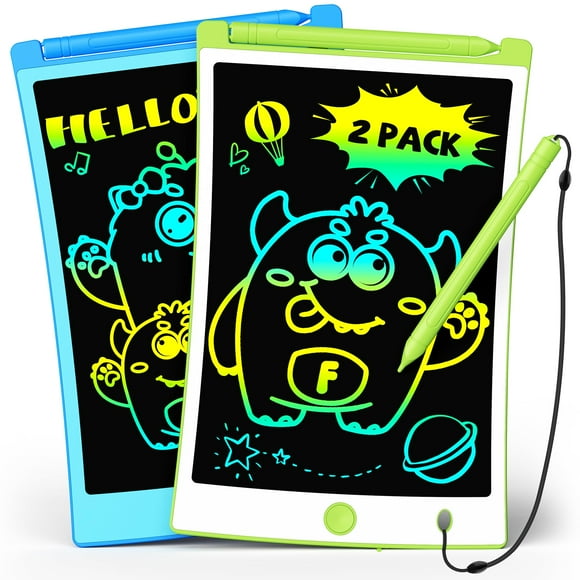 Tableta de escritura LCD TEKFUN, pizarra borrable para garabatos de 8.5 pulgadas, paquete de 2