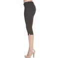 thumbnail image 3 of 4 Way Stretchy Ponte Knit Capri Skinny Jeans (Charcoal), 3 of 7