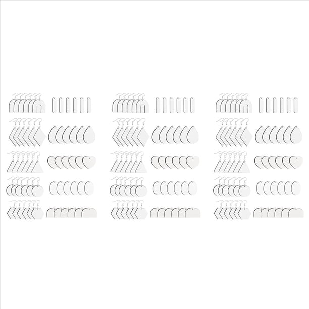 Pendientes en de SublimacióN de 180 Piezas, Pendientes de Transferencia de , Pendientes Sin Terminar con para Accesorios de SublimacióN DIY