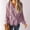 Purple, variant on Idoravan Long Sleeve Shirts for Women Women Ladies Long Sleeve V-neck Solid Color Chiffon Jacquard Tops