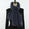 thumbnail image 5 of LEKODE Long Scarves for Women Thick Shawl Pashmina Shawls Bufandas Para Mujer Scarf Womens Ladies Scarf Women Scarf Navy One Size, 5 of 6