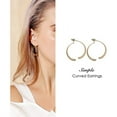 thumbnail image 3 of Momihoom Cross Curved Earrings,Curved Drop Earrings,Simple Curved Earrings,Curved Dangle Earring Drop Earrings, 3 of 9