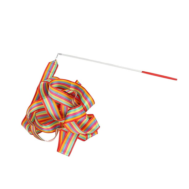 Eigraketly Varitas de cinta de 2 metros, recuerdos de fiesta, entrenamiento de arcoíris, bolsa de fiesta portátil, rellenos, serpentinas de Ropa Deportiva, Zapatos siete colores