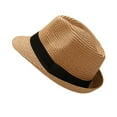 thumbnail image 3 of Wide Brim Hats for Women , Sunhats for Women Uv Protection , Girls Sun Hat Stylish Packable Straw Fedora Sun Hat for Women and Men Summer Beach Travel, 3 of 3