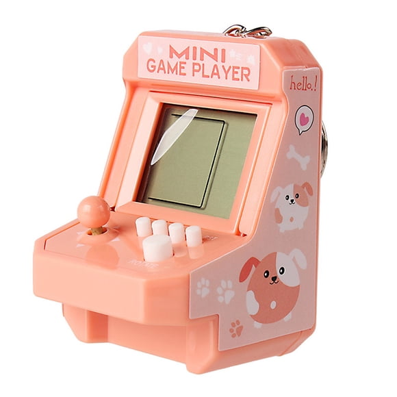 Matsuzay Mini consola de juegos Retro de mano para adultos, llavero portátil, bolso, mochila, monedero, llavero, decoración colgante Videojuegos y accesorios Naranja