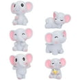 thumbnail image 1 of SHISUYAN 6Pcs Mixed Style Resin Mini Animals For Children And Family 1.26X1.14X0.75In, 1 of 8