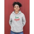 thumbnail image 2 of Buon Ferragosto Red Calligraphy Hoodie Women -Image by Shutterstock, Female x-Large, 2 of 4