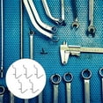 thumbnail image 1 of LABSERRON 10 Pcs Crochets Muraux en Panneau Perforé en Acier Inoxydable en Forme de V Porte-Outils pour Rangement d'Établi de Garage, 1 of 8