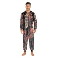 thumbnail image 2 of IAUYY Unisex Adult Onesie Pajamas Ultra-Soft Crystal-Soft Fabric, Halloween Adult Onesie Pajamas Adults,With a Zipper Plus Size Onesie Pajamas, A Skeleton, 2 of 6
