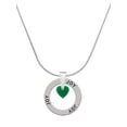 thumbnail image 1 of Delight Jewelry Acrylic 5/16" Green Heart Joy Ring Charm Necklace, 18", 1 of 4