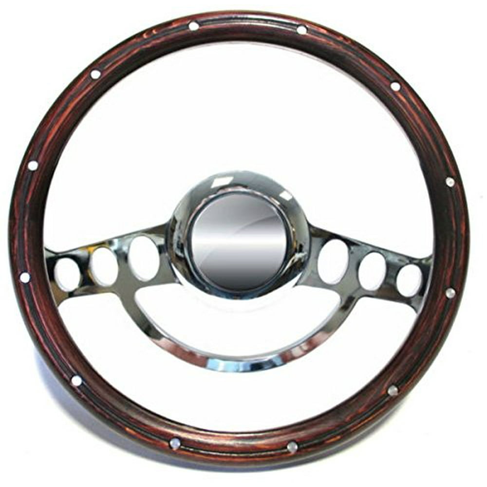 1969 - 87 Chevy El Camino Chrome & Genuine Wood Steering Wheel Full ...