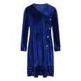 thumbnail image 3 of Women's Sparkly Sequin Velvet Dresses Long Sleeve V Neck Midi Dress Prom Party Cocktail Dress, 3 of 5