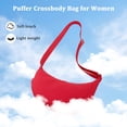thumbnail image 6 of URSOFINE Quilted Puffer Hobo Bag for Women Men - Adjustable Strap Crescent Crossbody Shoulder Bag, Lightweight 2-Zipper Dumpling Casual Handbag with Multiple Pockets (Red), 6 of 7