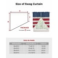 thumbnail image 6 of Wooden American Flag Swag Valances for Windows, Independence Day Star Striped Flag Rod Pocket Sheer Valances for Small Windows, Swag Toppers Light Filtering for Kitchen Living Room 2 Panels 36''x36'', 6 of 6