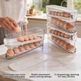 thumbnail image 5 of Egg Dispenser for Refrigerator Automatic Rolling,Organizer with Timer Freshness, Covered Dispenser Holds 12 Large Eggs , for Refrigerator, Kitchen, Cabinet & Desktop, 5 of 7