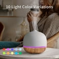 thumbnail image 4 of Wanlola 500ml Essential Oil Diffuser, Ceramic Diffusers for Essential Oils Large Room Ceramic Aromatherapy Diffuser Cool Mist Humidifier with 10 Colors Lights & Waterless Auto-Off for Home Office Room, 4 of 6