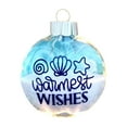 thumbnail image 2 of Christmas Beach Glass Ball Ornament, 3D Sandy Beach Glass Ornament for Christmas Tree, Sea Gifts for Family Couple, Sea Glass Art Decoration, Christmas Keepsake for Mom Dad and Friends, Blue, 2 of 6