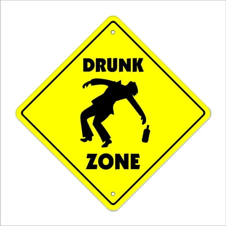 Beer Tap Decor Drunk Crossing Sign Zone Xing | Indoor/Outdoor | 14