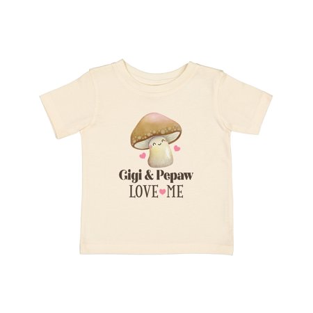 

Inktastic Gigi and Pepaw Love Me Mushroom Gift Baby Girl T-Shirt