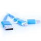 thumbnail image 4 of Cable 3 en 1 Q TOUCH USB a Lightning Tipo C Micro USB Carga Rapida 1m Azul, 4 of 5