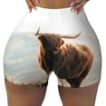 thumbnail image 2 of Lsque Yak Pattern High Waisted Biker Shorts for Women-Tummy Control Fitness Athletic Workout Running Yoga Gym Shorts,Moisture-Wicking-XX-Large, 2 of 9