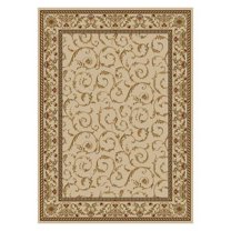 Radici Usa Como Area Rug 1599 Ivory Italian Bordered 2' 2" x 7' 7" Rectangle