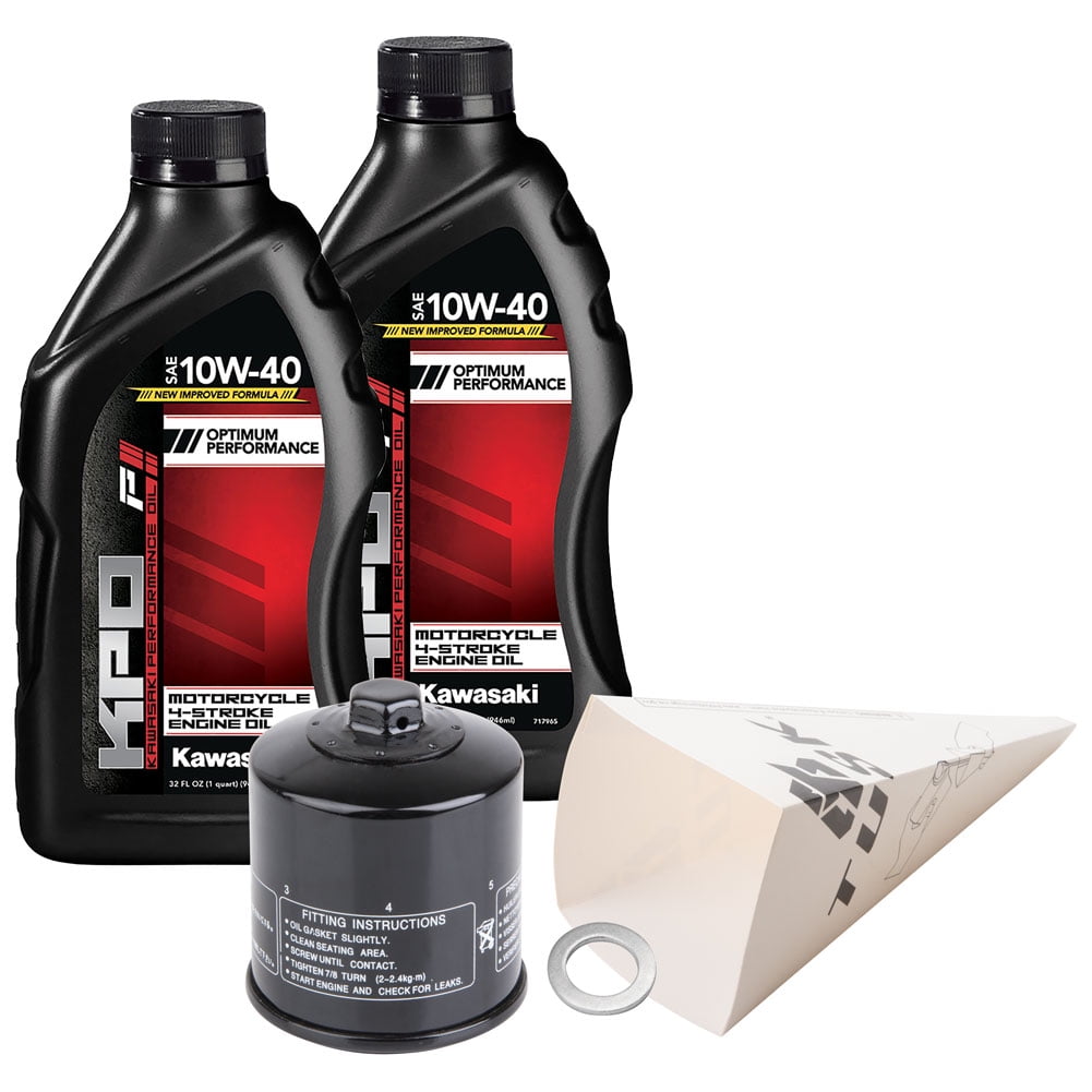 Kawasaki/Yamaha Synthetic Motor Oil Change Kit - Mobil 1 Racing 4T