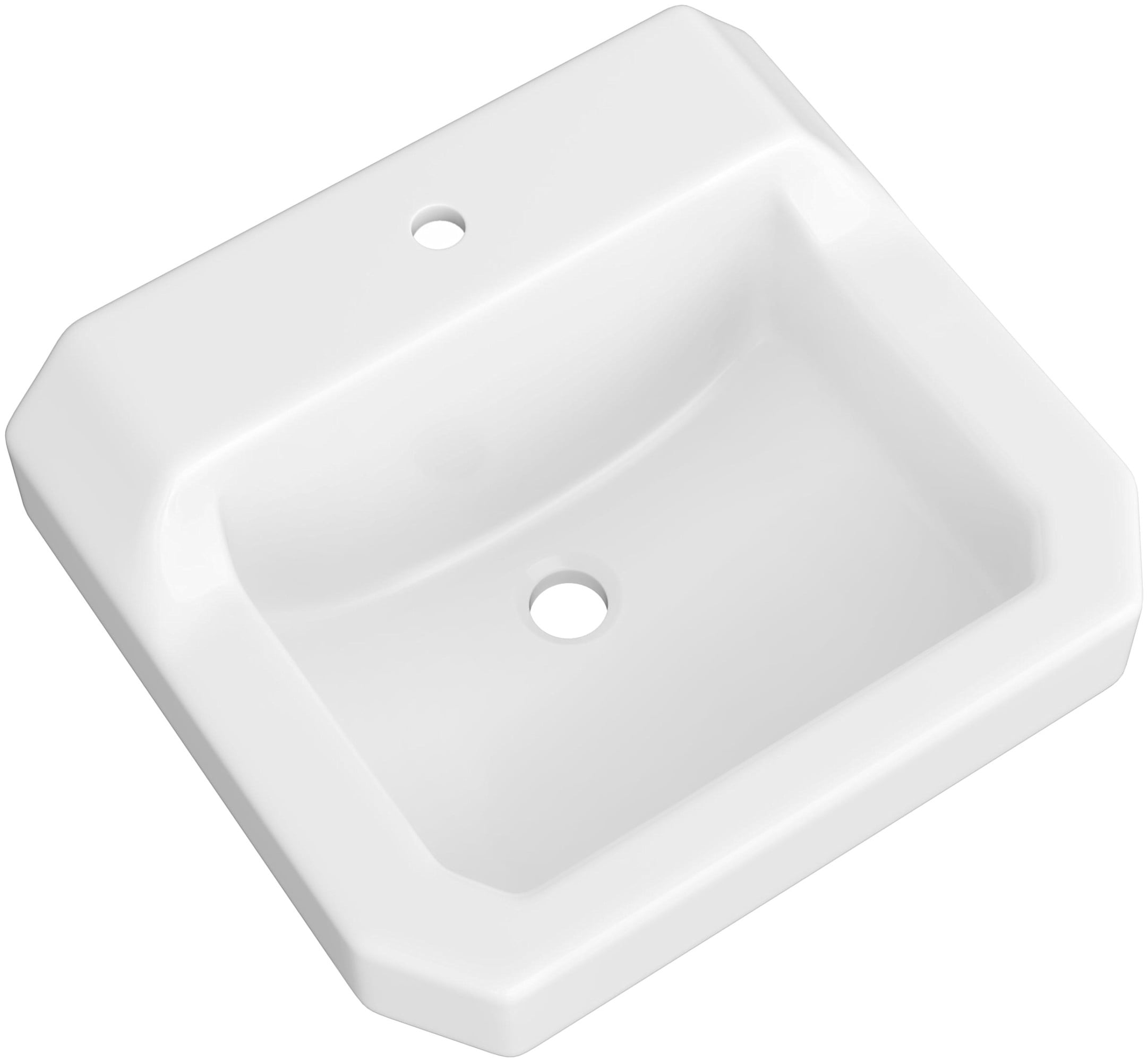 Proflo PF5411WH 19-5/8" Rectangular Vitreous China Wall Mounted Bathroom Sink - White