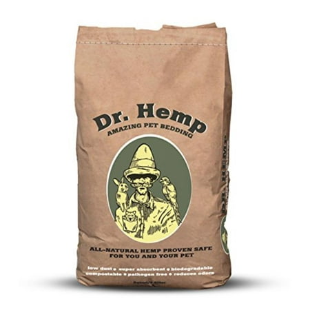 Dr. Hemp All Natural Pet Bedding Bag, 8-Quart, Very High Absorbency Allows the bedding material to stay dry longer than straw or wood shavings - Hemp bedding will.., By Dr