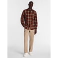 thumbnail image 2 of George Men's and Big Men's Double Pocket Flannel Shirt, Sizes XS-3XLT, 2 of 5