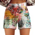 thumbnail image 4 of Jxximdong Shorts for Women Womens Casual High Waist Denim Shorts Relaxed Fit ArtRetro Printed Floral Shorts With Pockets Pink L Pants, 4 of 4