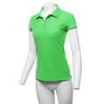 thumbnail image 5 of A2Y Women's Basic Casual 4-Button Junior-Fit PK Ring Spun Cotton Pique Polo Shirt Neon Green S, 5 of 6