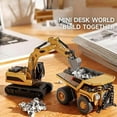 thumbnail image 3 of 1:64 Premium Alloy Mini RC Construction Set, Mini Rc Forklift, Excavator and Dump Truck, 3 of 7