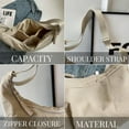 thumbnail image 2 of Women's Fashion Plain Color Nylon Crossbody Bag, Nylon Crescent Bag Slouchy Dumpling Sling Bag, 2 of 8