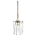thumbnail image 3 of Woodbridge Lighting Regent Park 1Lt Glass Pendant in Nickel/Petite Swizzle, 3 of 4