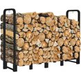 thumbnail image 1 of Firewood Rack Outdoor ft Heavy Duty Logs Holder for Indoor Fireplace Metal Wood Pile Storage Stacker Organizer Matte, 1 of 7