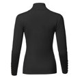 thumbnail image 2 of FashionOutfit Women's Fitted Gold Button Detail Soft Long Sleeve Mock Turtleneck Knit Sweater, 2 of 4