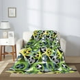 thumbnail image 2 of Disketp Football Doodle Cozy Flannel Fleece Throw Blanket: Has a velvety texture for All Seasons - Perfect for Women, Men, & Kids"80"x60", 2 of 6