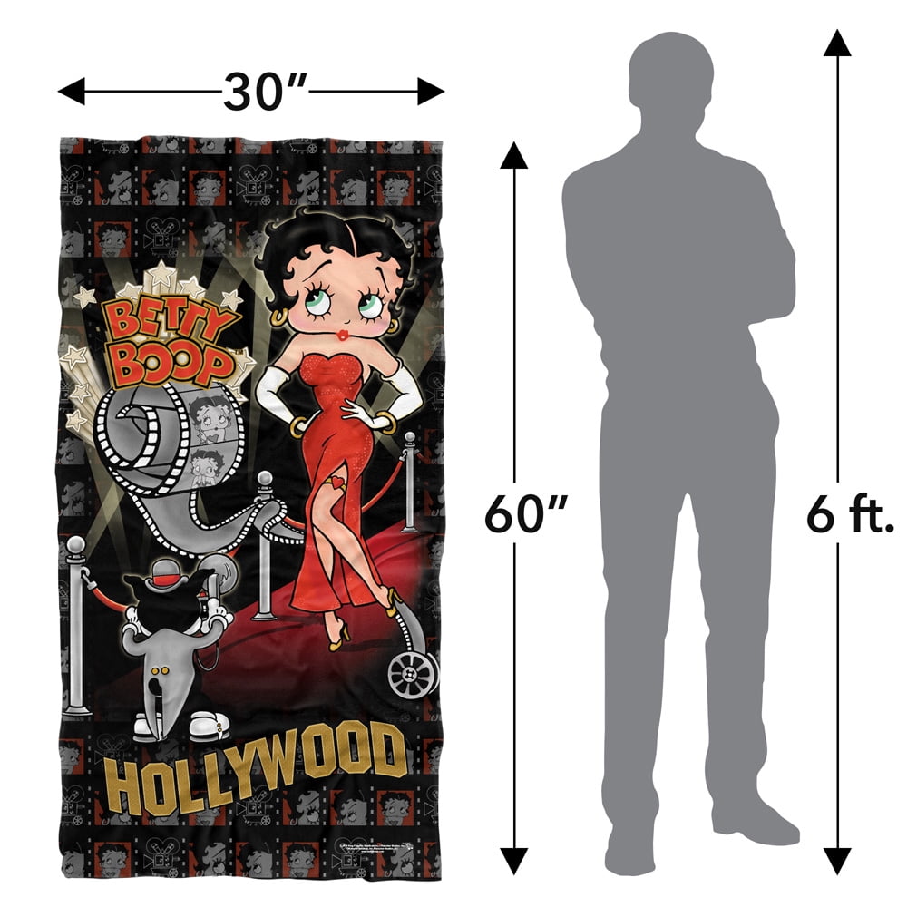Betty Boop Hollywood Nights Officially Licensed Beach Towel 30' X 60'