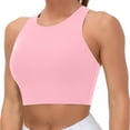 thumbnail image 6 of Amkhujs Bikini Tops for Women Padded Crewneck Cropped Swim Tank Tops Sports Bra Swimsuit Summer Bathing Suits, 6 of 8