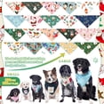 thumbnail image 2 of 100 pañuelos navideños para perros Huhumy, baberos para mascotas a granel, coloridos pañuelos triangulares para perros medianos y grandes, fiesta de Navidad, disfraz de Navidad, 2 of 6