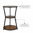 thumbnail image 5 of Powell Engle 3-Tier Side Table - Black Base with Brown Wood Top, 5 of 10