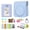 Aqua Blue, variant on 7-in-1 Instant Camera Accessories Set for Fujifilm Instax Mini 12, PU Camera Bag Photo Album Frames Stickers Selfie Mirror (White)