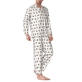 thumbnail image 2 of Susaid Pugs Print Men's Long Sleeve Pajama Set, Two-Piece Button-Down Loungewear PJs Set, Comfortable Sleepwear for Relaxation-XX-Large, 2 of 7