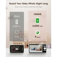 thumbnail image 4 of ANNKE 1080p 5" HD Video Baby Monitor with Camera, 355° Pan & 55° Tilt, 2X Zoom,  Voice & Motion & Temperature Detection, Feeding Reminder, Privacy Protection, 4000mAh Battery, 4 of 9