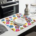 thumbnail image 3 of Pioneer Flower Floral Print Pattern Kitchen Dish Drying Mat 1 Pack, Ultra Absorbent Microfiber Drainer Mat, 16"x18", 3 of 6